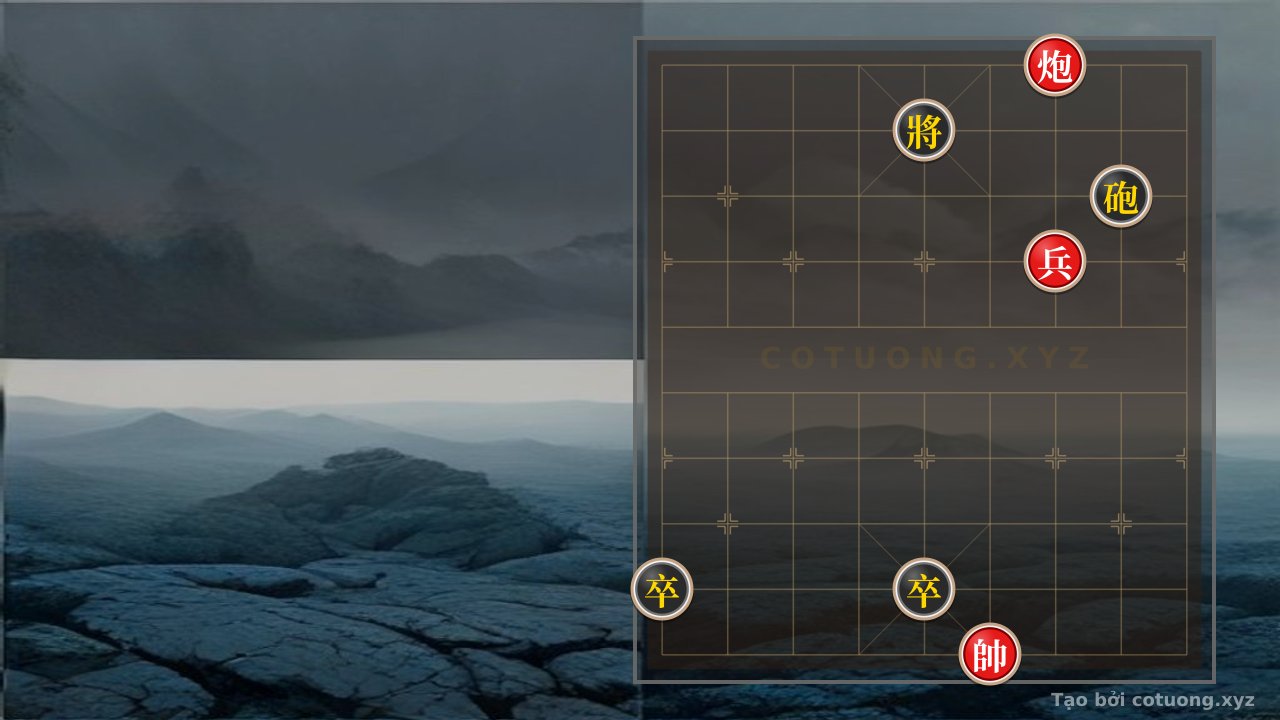Thế cờ: Xiangqi: The Black Heart Trap - Red Cannon Exposed on the 10th File, 3 Ranks, Kills the Black General — Cờ Tướng Online