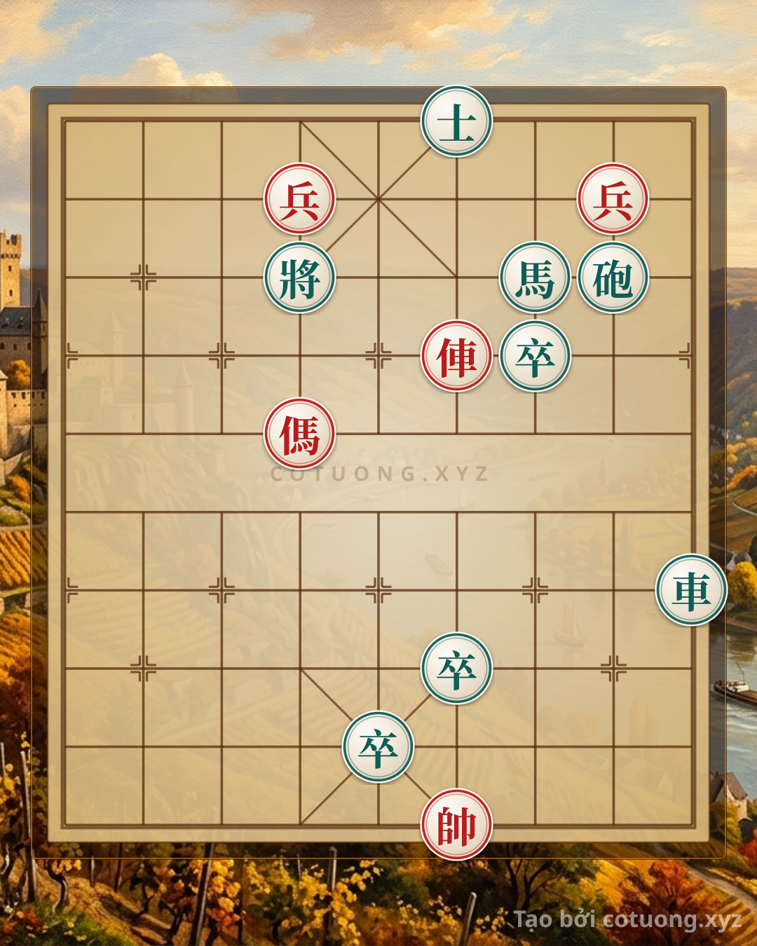 Challenge: Secret Tactics: The Red Chariot's Lone Stand Against the Black Cannon - Can you solve it?
