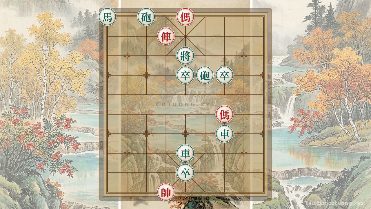 Thế cờ: Xiangqi: Red's Strategy to Attack the Empty Cannon - Master's Level Tips — Cờ Tướng Online