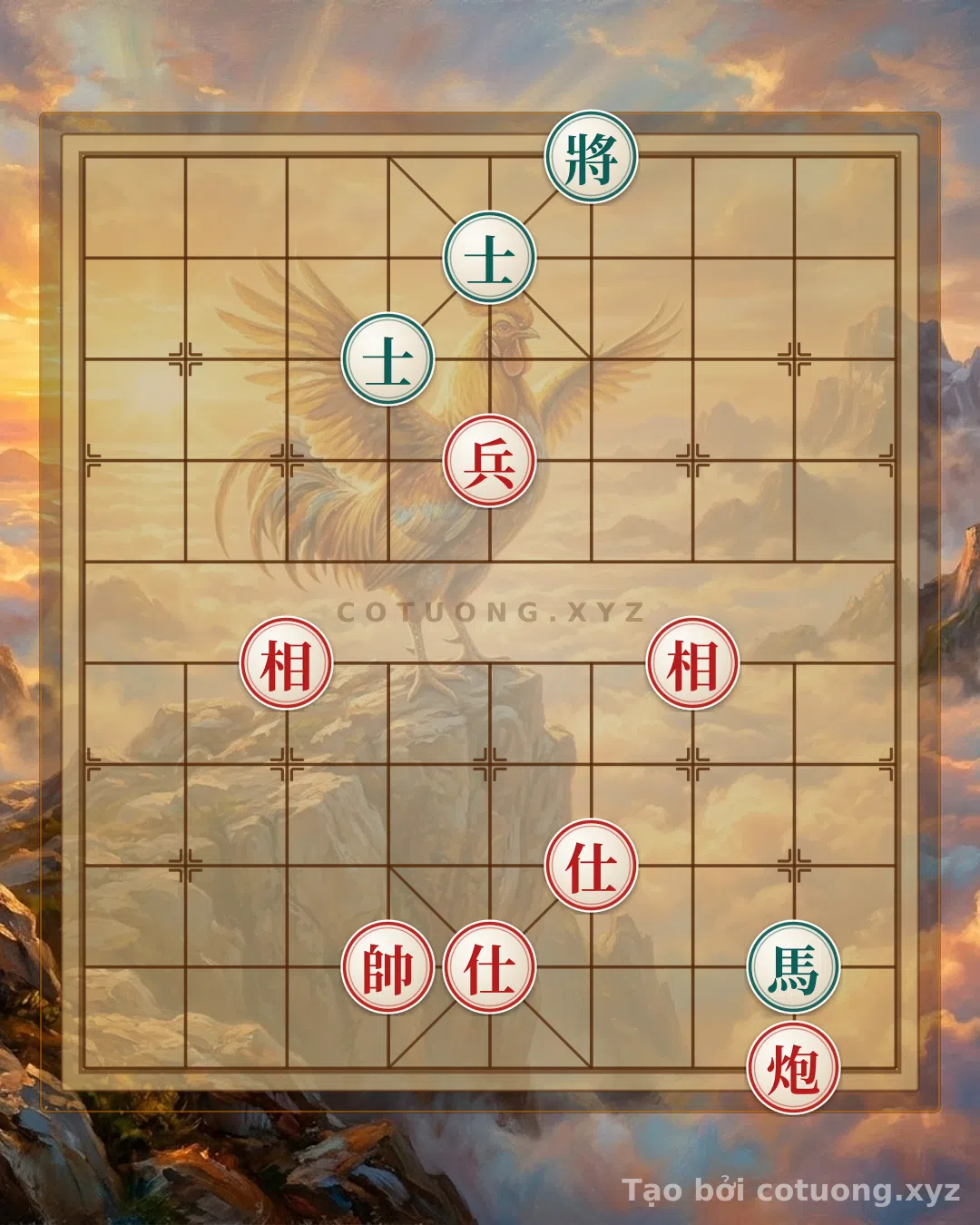Thế cờ: Xiangqi: Cannon Chariot 2 Guards 2 Elephants vs. Black Horse - The Ultimate Strategy to Win — Cờ Tướng Online