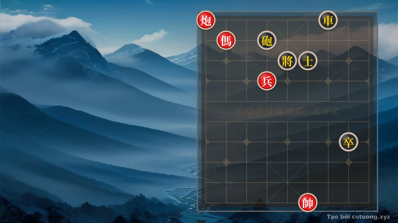 Thế cờ: Red Cannon on File 9, Rank 10: Compulsory Strategy to Capture Black Chariot on File 7, Rank 10 in Xiangqi — Cờ Tướng Online