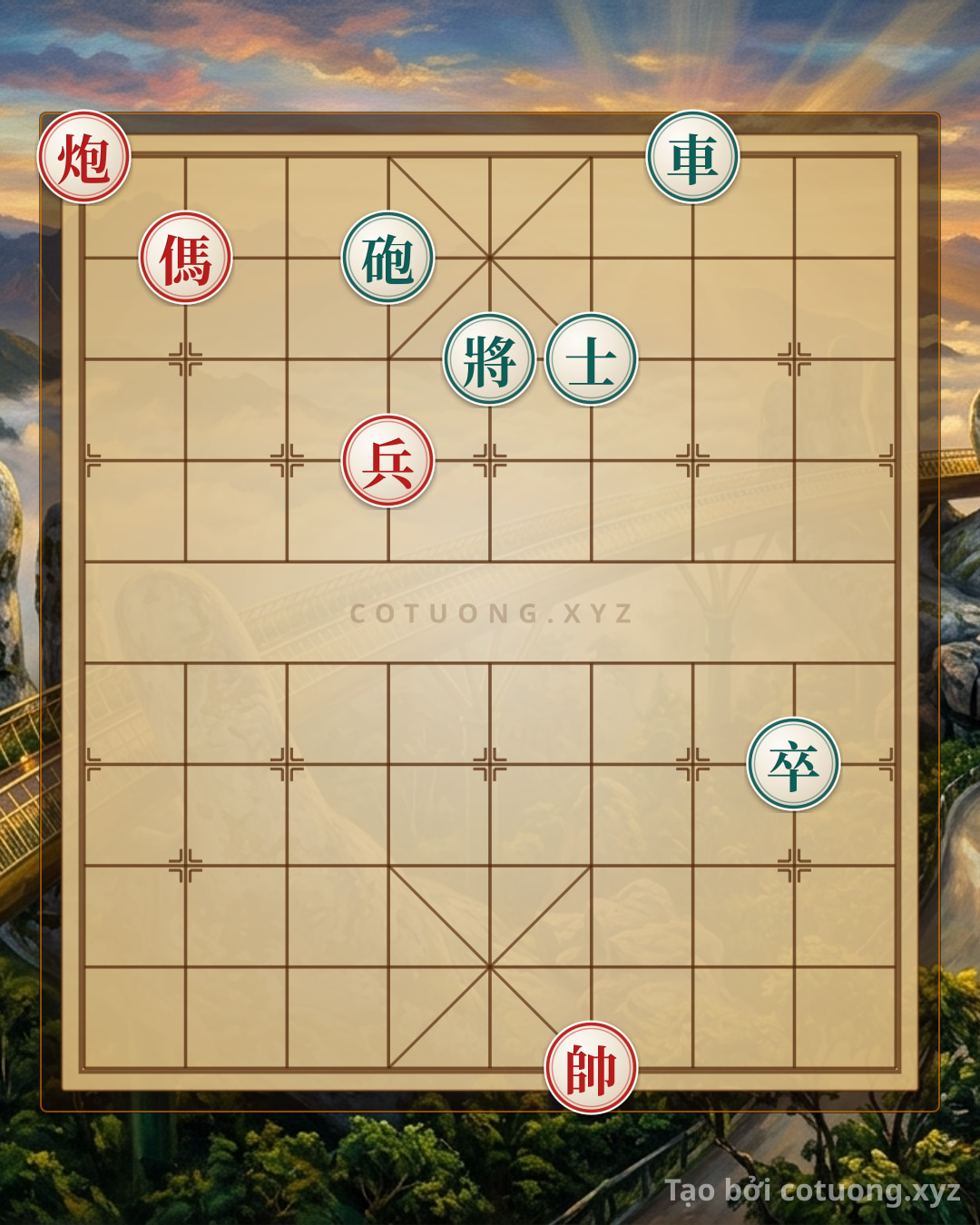 Challenge: Red Cannon on File 9, Rank 10: Compulsory Strategy to Capture Black Chariot on File 7, Rank 10 in Xiangqi - Can you solve it?