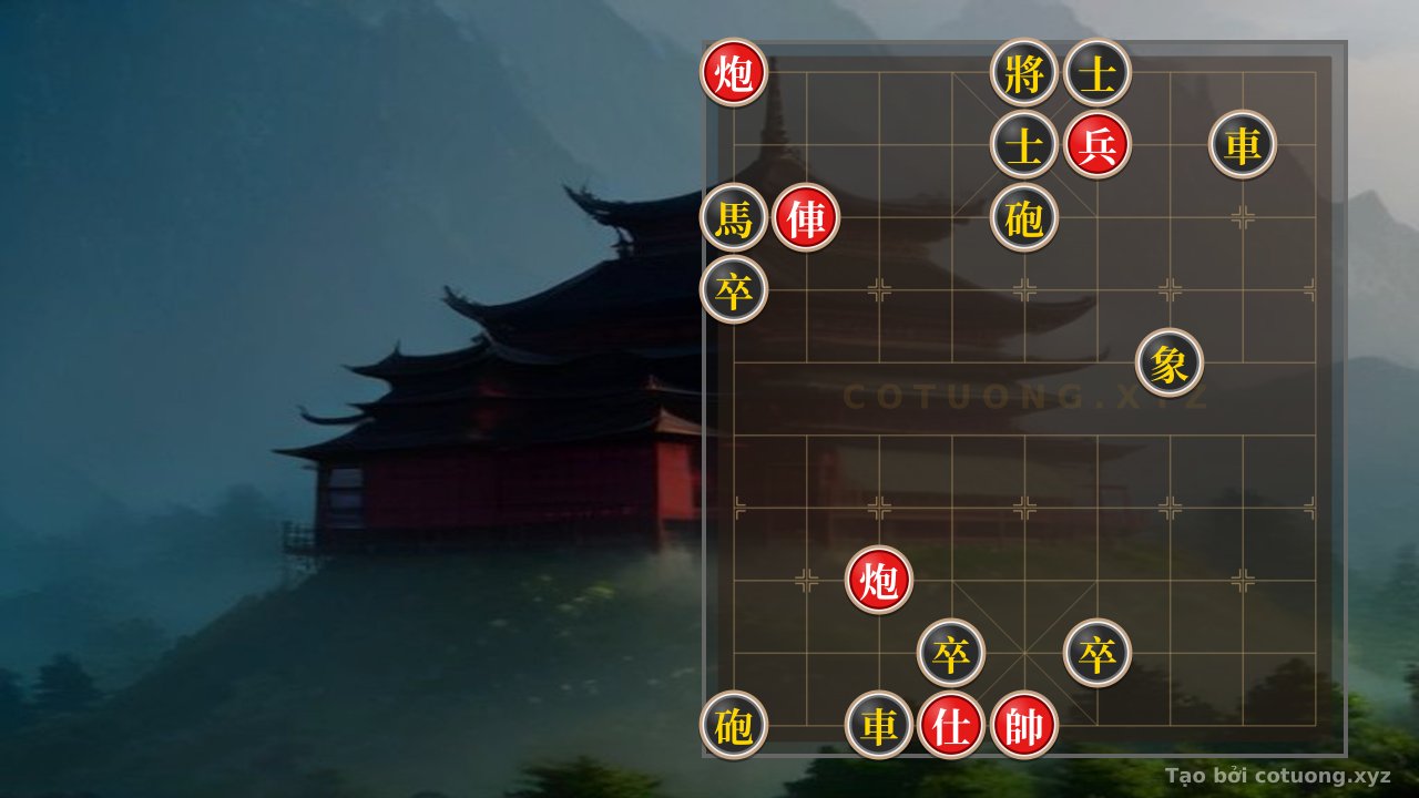 Thế cờ: Red General: Red Cannon Exposed at 9th Rank, 10th File - Black's Defensive Strategy — Cờ Tướng Online