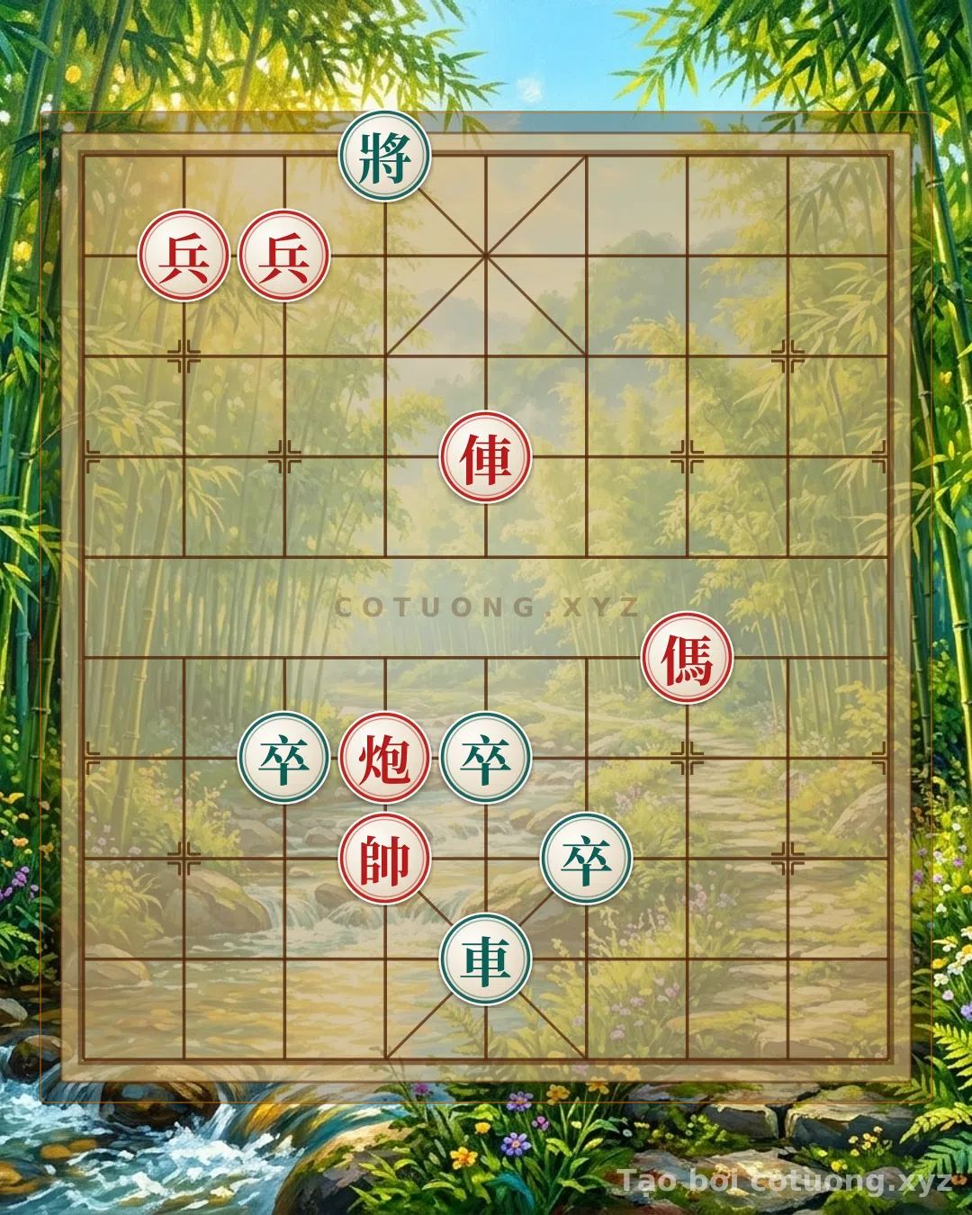 Thế cờ: The Secret of the Rook Cannon Horse: When Heaven and Earth Reveal Themselves, Black and Red Have Only One Move Left — Cờ Tướng Online