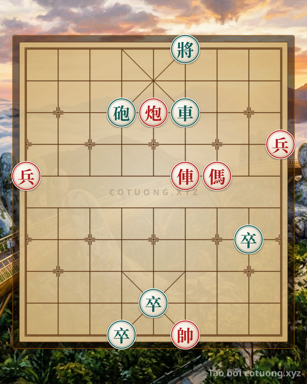 Challenge: Quick Win Strategy in Endgame: Red's Aggressive Attack with Rook, Cannon, and Horse – Two Pawns - Can you solve it?