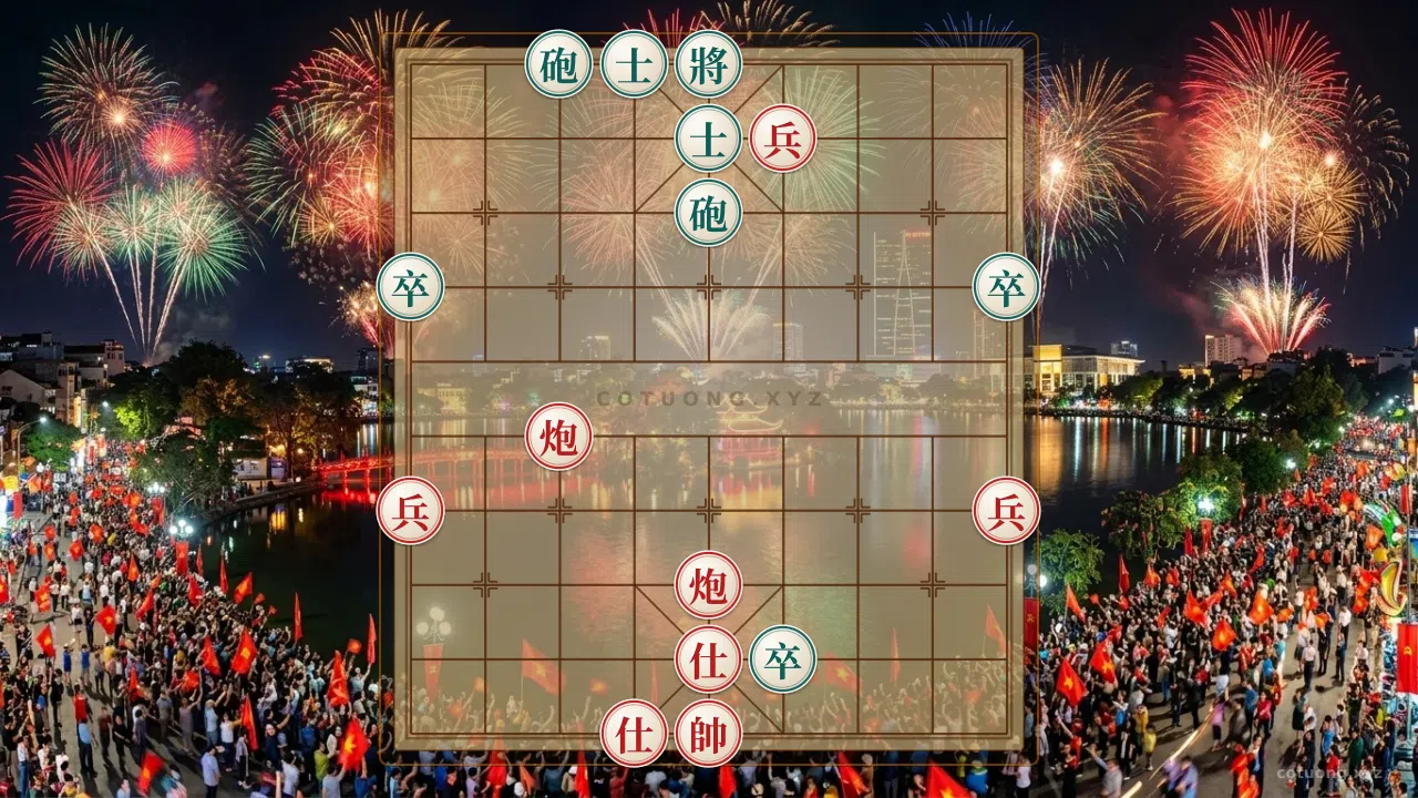 Thử Thách: 'Trận Xích Bích Cờ Tướng': Pháo Đỏ Lộ Diện, Sĩ Đen Bị Vây – Nước Đi Sinh Tử Trong Gang Tấc - Bạn có thể giải được?