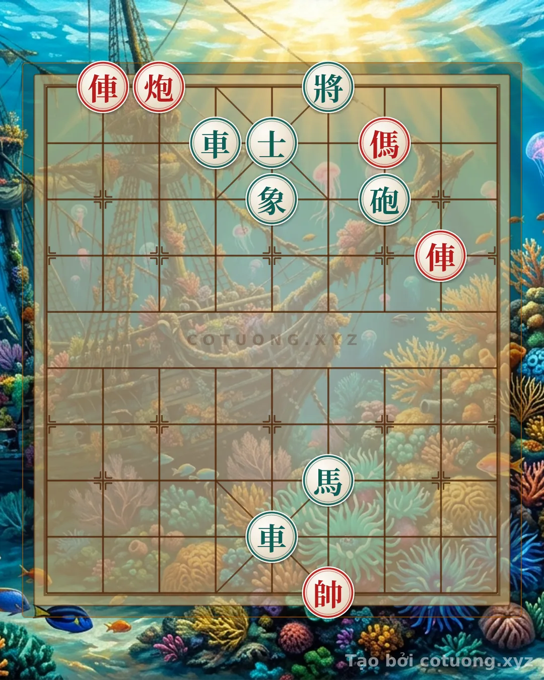 Challenge: Xiangqi: The 'Double Horse Rush' Strategy - Lessons from the Battle of Red and Black - Can you solve it?