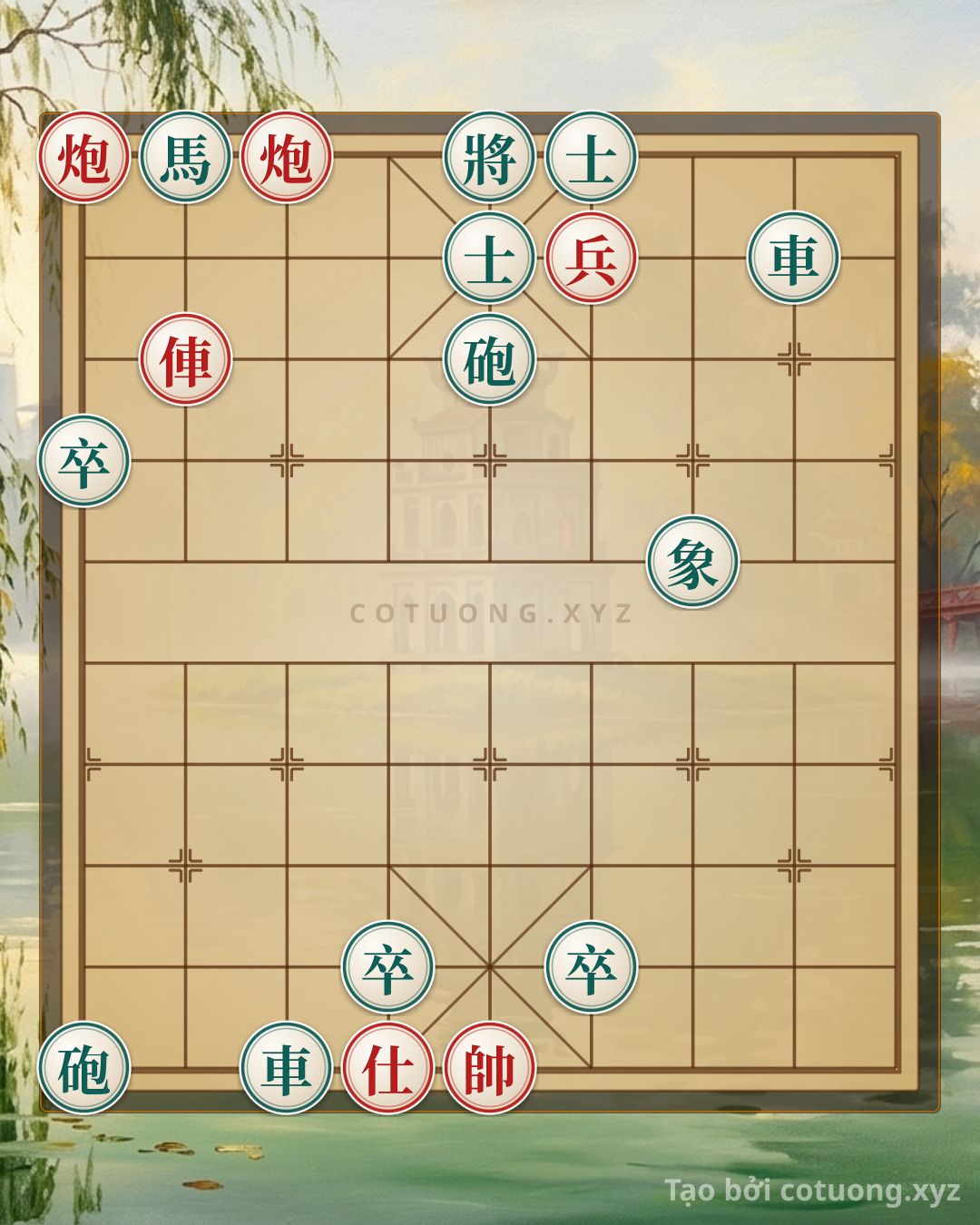 Challenge: Red General's Defeat: Double Cannon vs. Black Horse, Rook Straight to Column 5 - Can you solve it?