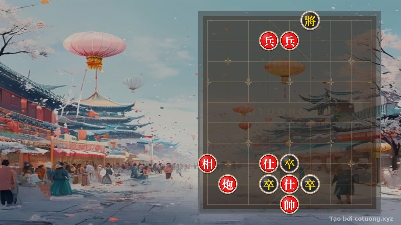 Thế cờ: Red's Offensive Xiangqi: The 'Empty Cannon' Tactic to Defeat Black's Pawns in 5 Moves — Cờ Tướng Online