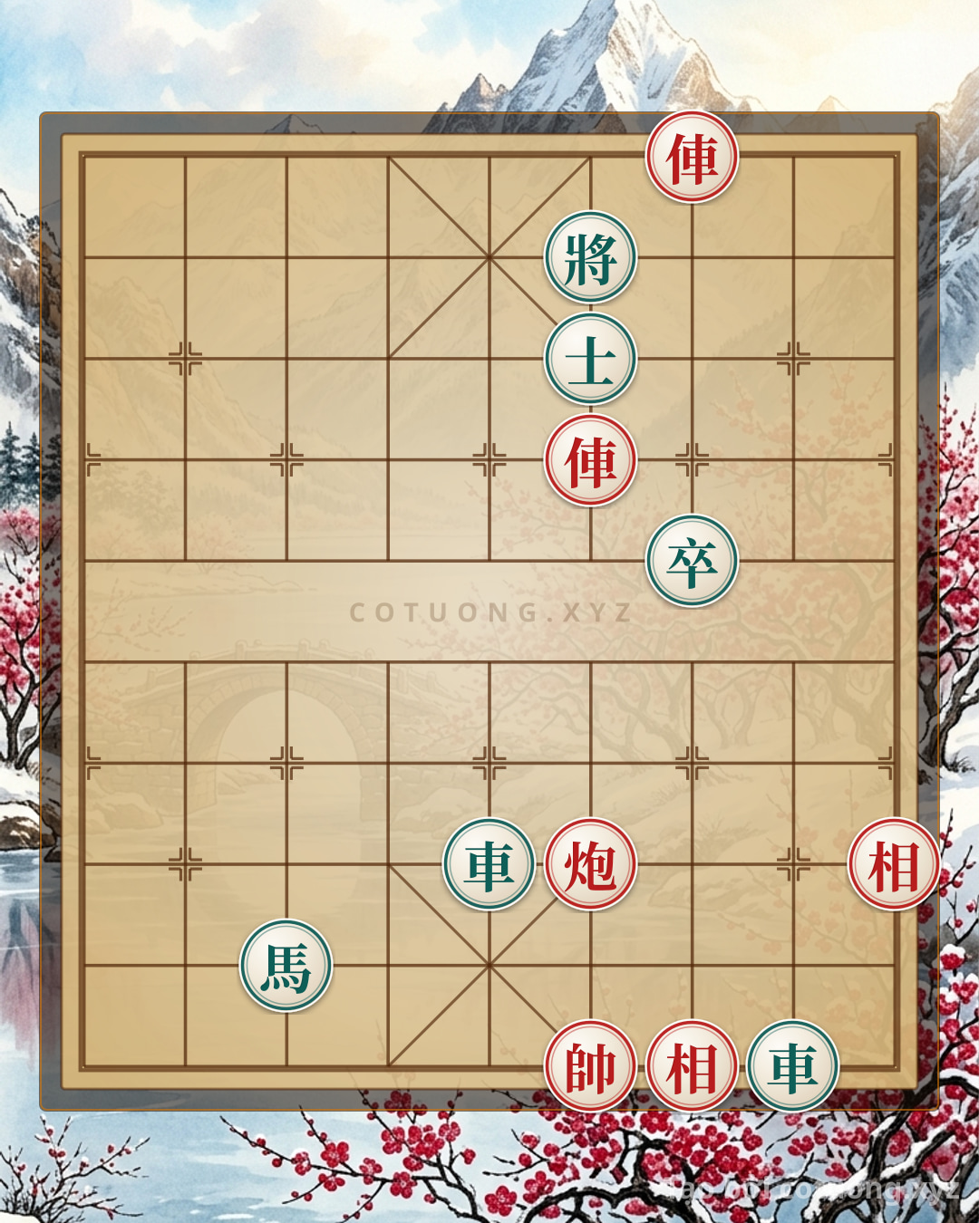 Challenge: Red Chariot Blitz: The Pearl Clash on the Chessboard - One-Move Decisive Strike - Can you solve it?