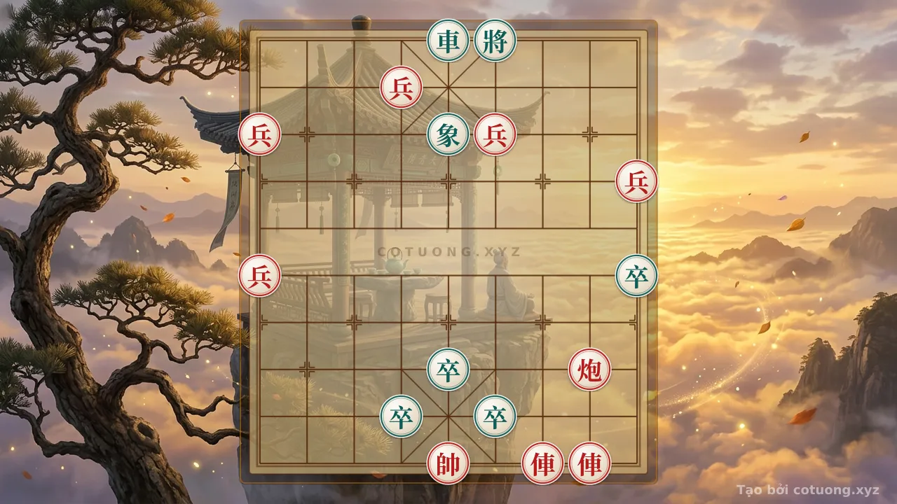 Thế cờ: Black Chariot on File 5 Rank 10 – Ultimate Counterattack Strategy Against the Red Cannon Formation — Cờ Tướng Online