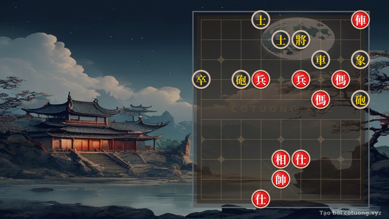 Thế cờ: Defeating the Black's Double Horse Leg Formation: The Strategy of Red General — Cờ Tướng Online