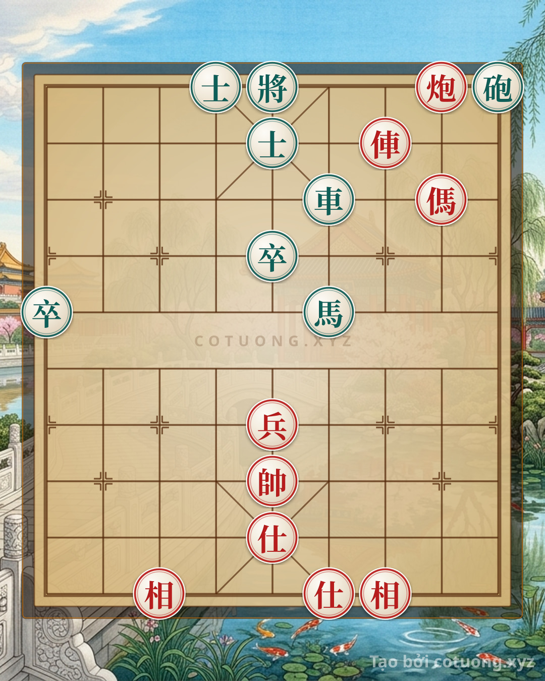 Challenge: Master Strategy: Red Chariot Cannon Horse Checkmate Black's Chariot Cannon Horse in 3 Moves - Free Chinese Chess Online - Can you solve it?