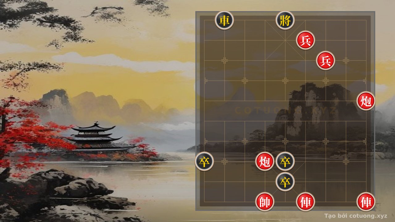 Thế cờ: The 'Red Cannon Empty Flood' Formation - The Secret of the Black Chariot and Black Pawn — Cờ Tướng Online