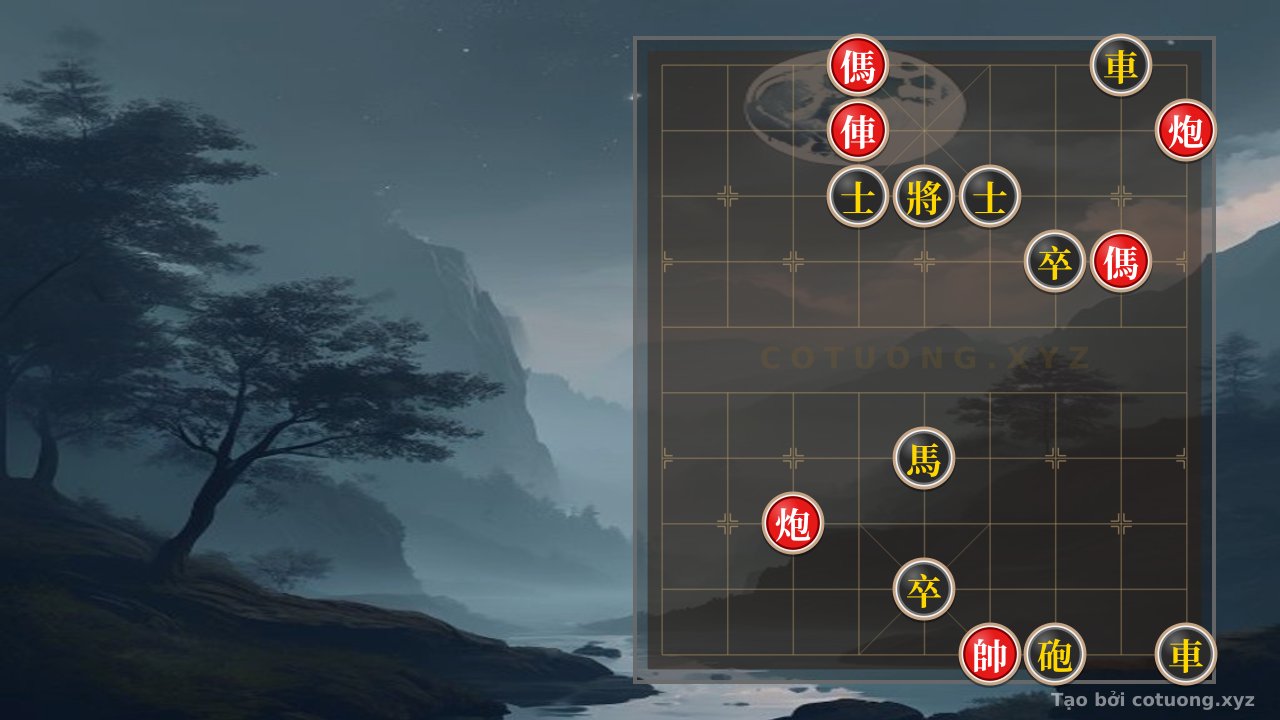 Thế cờ: The Solitary Horse Ngọa Tào: The Art of Counterattack in Classic Chess Tactics — Cờ Tướng Online