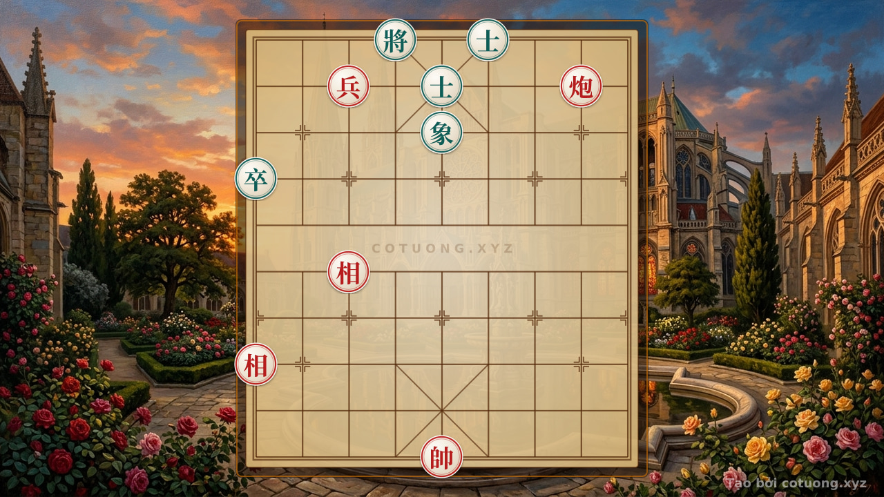 Thế cờ: Red General's Breakthrough: The Trick to Luring the Black General in the 'Empty Cannon' Formation — Cờ Tướng Online
