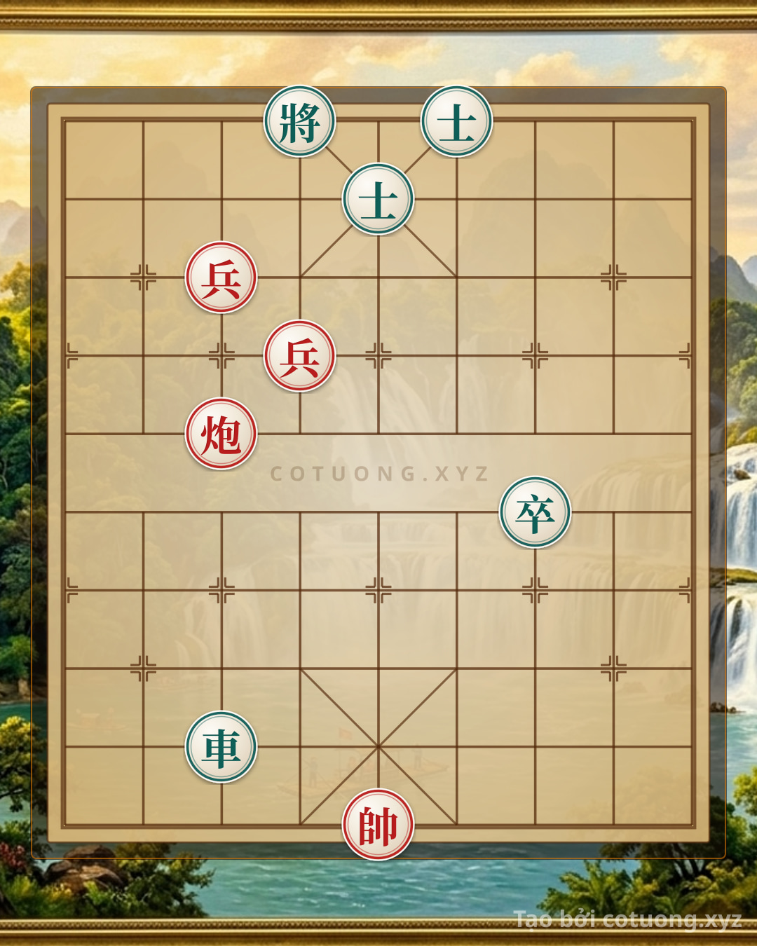 Challenge: The Mystery of the Endgame: Cannon 2 Pawns Defeat Rook 2 Advisors - A Deadly Trap in a Classic Formation - Can you solve it?
