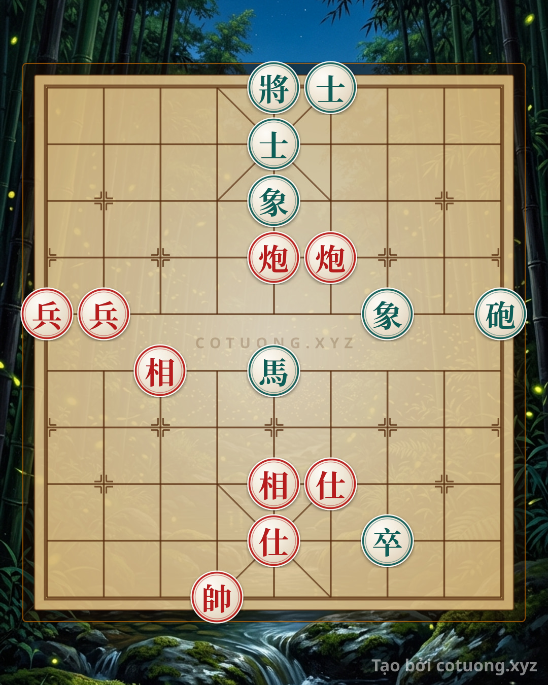 Challenge: Xiangqi (Chinese Chess) #CA27: When Two Red Cannons and Two Red Pawns Face a Black Horse Cannon - A Life-and-Death Battle in the Heart of the Board - Can you solve it?