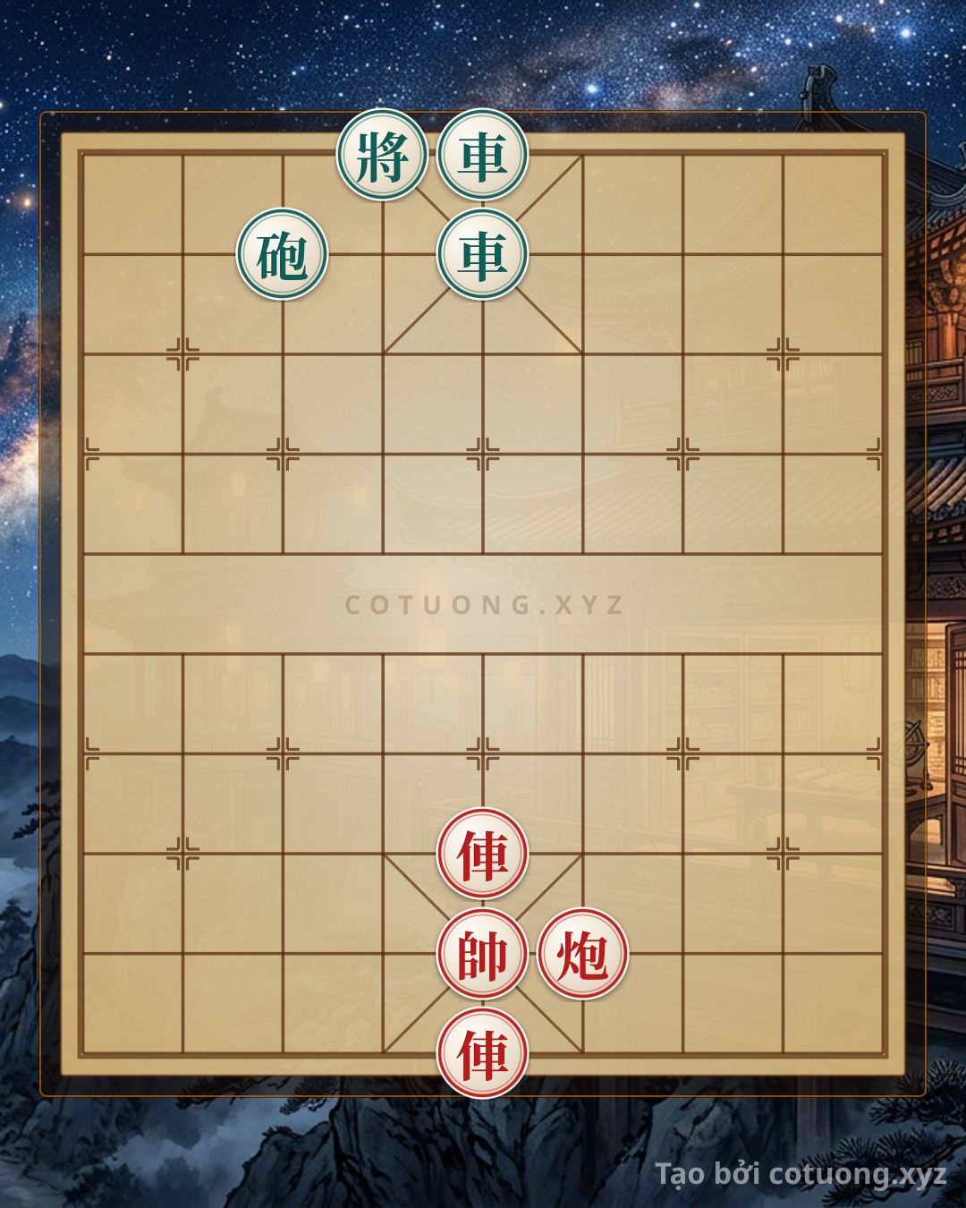 Challenge: Red Rook's Straight Attack on File 5: The 'Grand Breakthrough' Strategy on the Vietnamese Chessboard - Can you solve it?