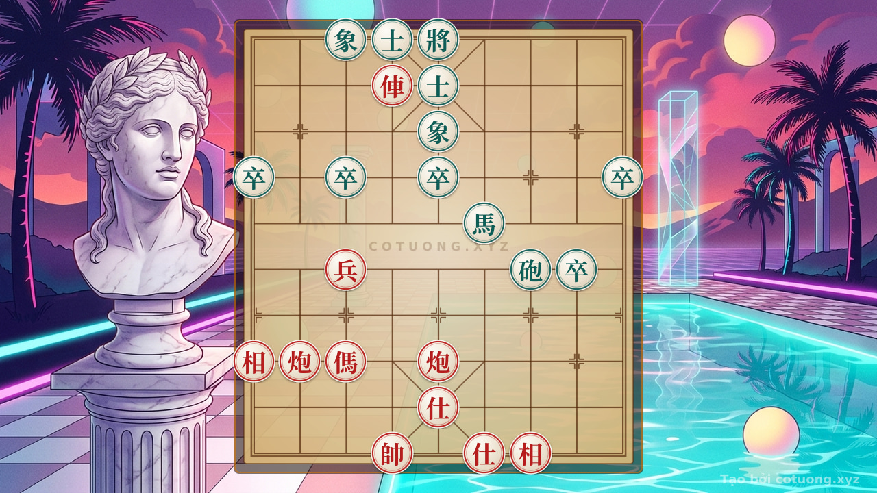 Thế cờ: Rook 2Cannons Horse Pawn 2Advisors 2Elephants vs. Cannon Horse 5Pawns 2Advisors 2Elephants: The Secret Winning Strategy — Cờ Tướng Online