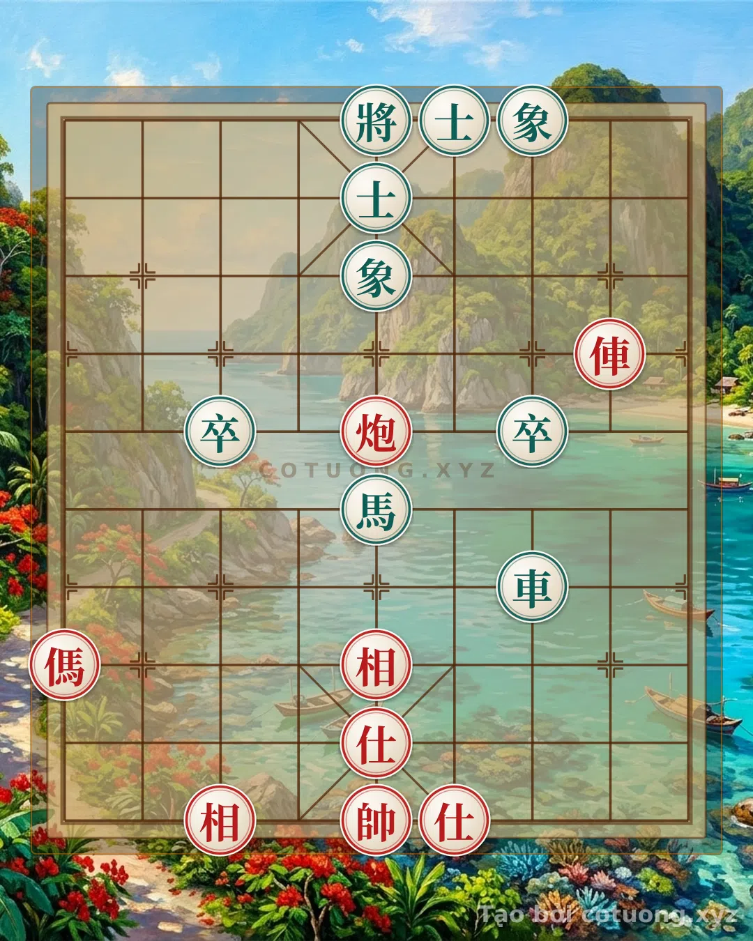 Thế cờ: Red Chariot Charges Straight into Empty Cannon: Counter-Attack Strategy for the Red Player — Cờ Tướng Online