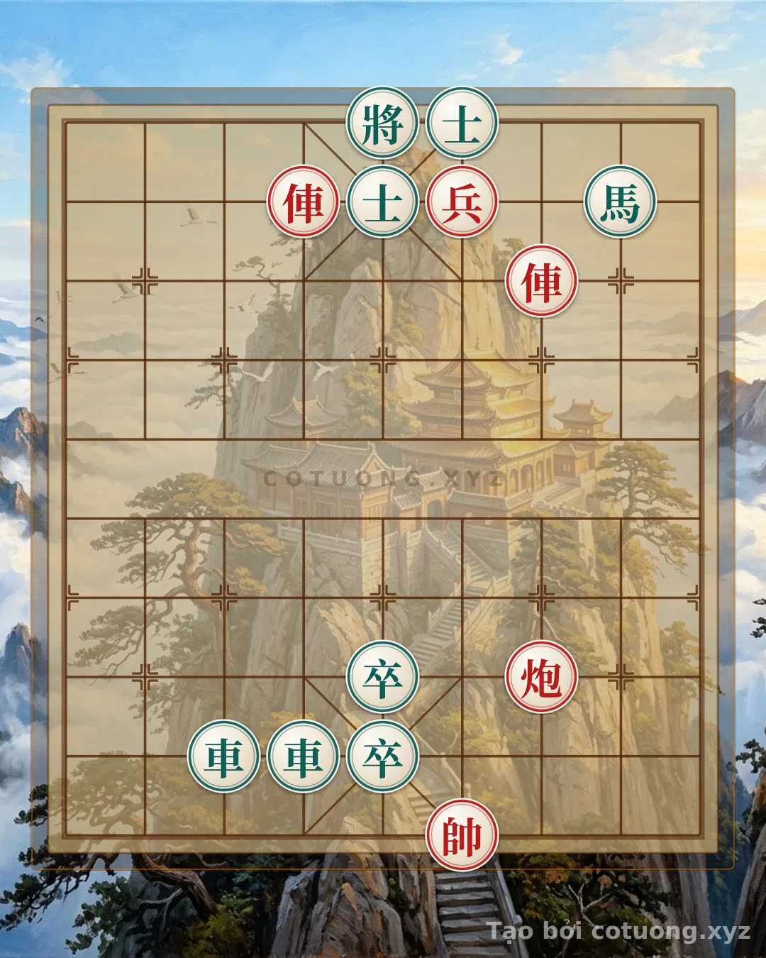 Thế cờ: Xiangqi Secrets: Transform Passive Positions into Counterattack Opportunities with Defensive Mastery — Cờ Tướng Online