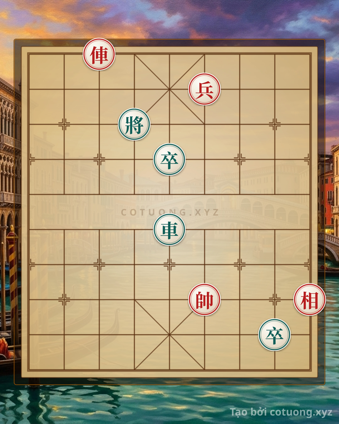 Thế cờ: Thunderous Counterattack Defense: Red Chariot at 7,10 Facing Black General — Cờ Tướng Online