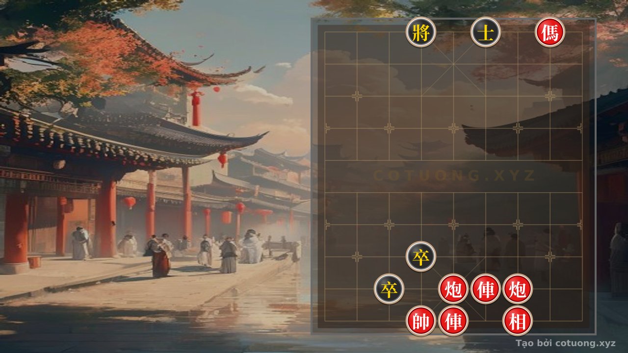 Thế cờ: Red Cannon Directly Pierces Black General: A Shocking Chessboard Clash in a Serious Head-to-Head Battle! — Cờ Tướng Online