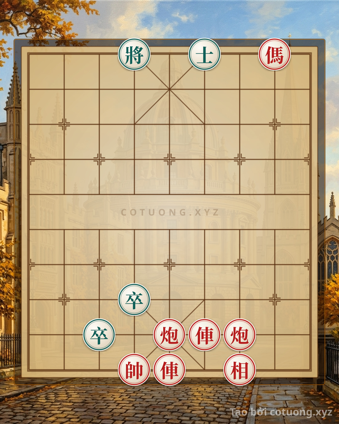 Thế cờ: Red Cannon Directly Pierces Black General: A Shocking Chessboard Clash in a Serious Head-to-Head Battle! — Cờ Tướng Online