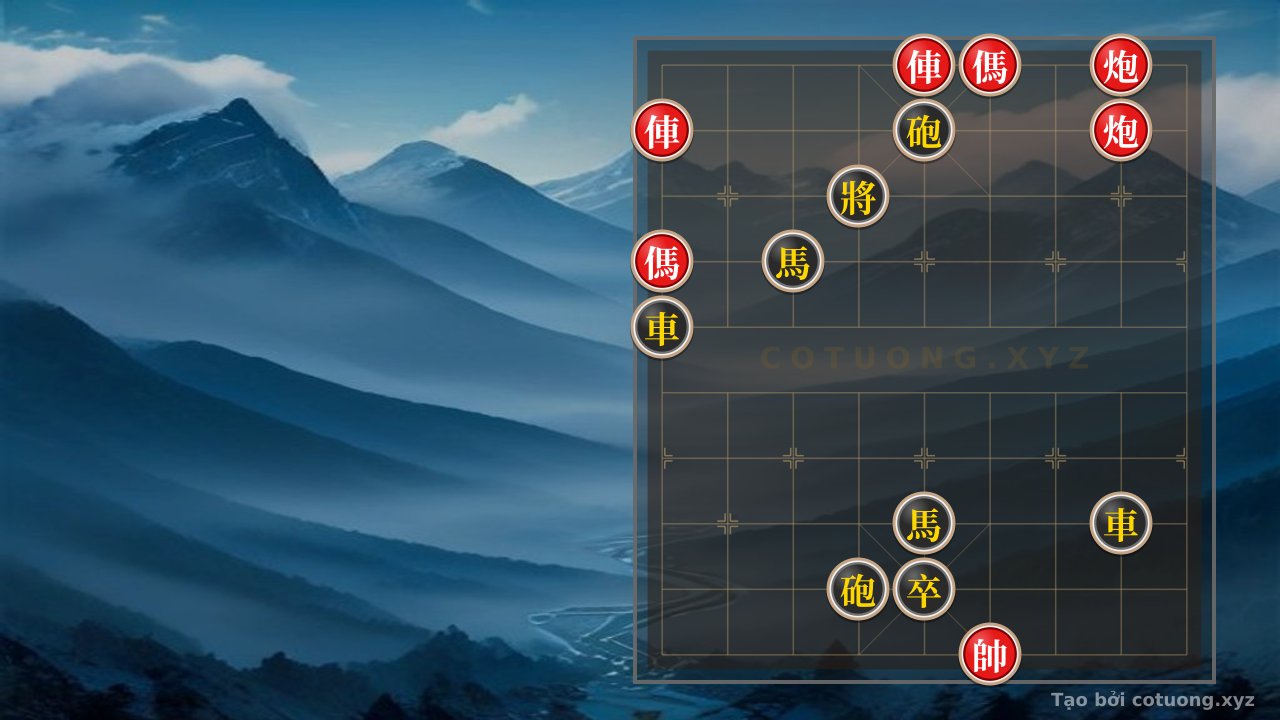 Thế cờ: The 'Double Horse Spear' Formation - The Red's Deceptive Strategy in Chinese Chess — Cờ Tướng Online