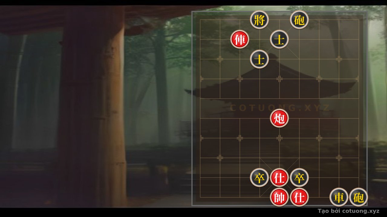 Thế cờ: Xiangqi: The Ultimate Rook Checkmate - Red Rook Threatens to Rush Down the 7th File, Black Cannon is Pinned — Cờ Tướng Online