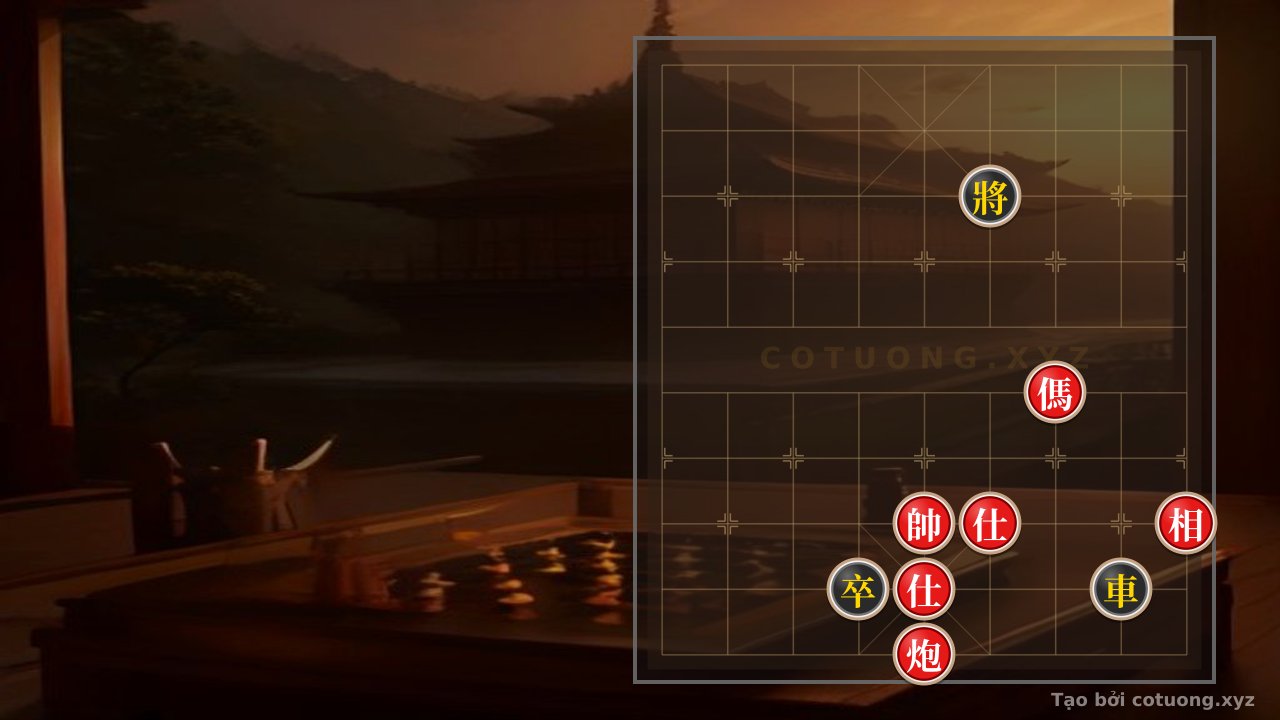 Thế cờ: Classic Checkmate: Cannon Horse 2 Advisors Elephant Crush Rook Pawn in One Move — Cờ Tướng Online