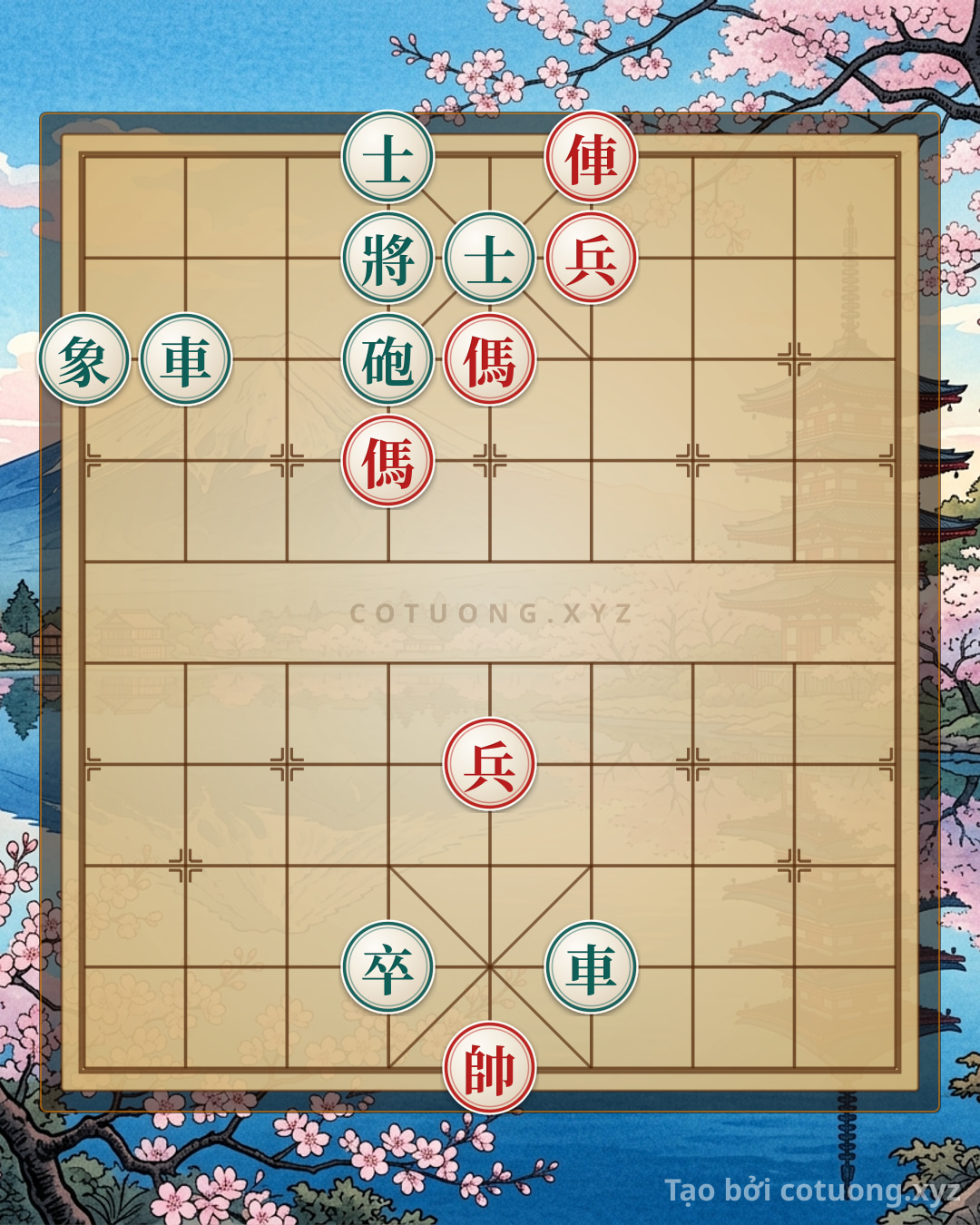 Challenge: Red's *5/10* Opening: Rook on 4th File Pierces, Horse on 5-6 Files Intercepts – Brutal Tactics with Empty Cannon - Can you solve it?