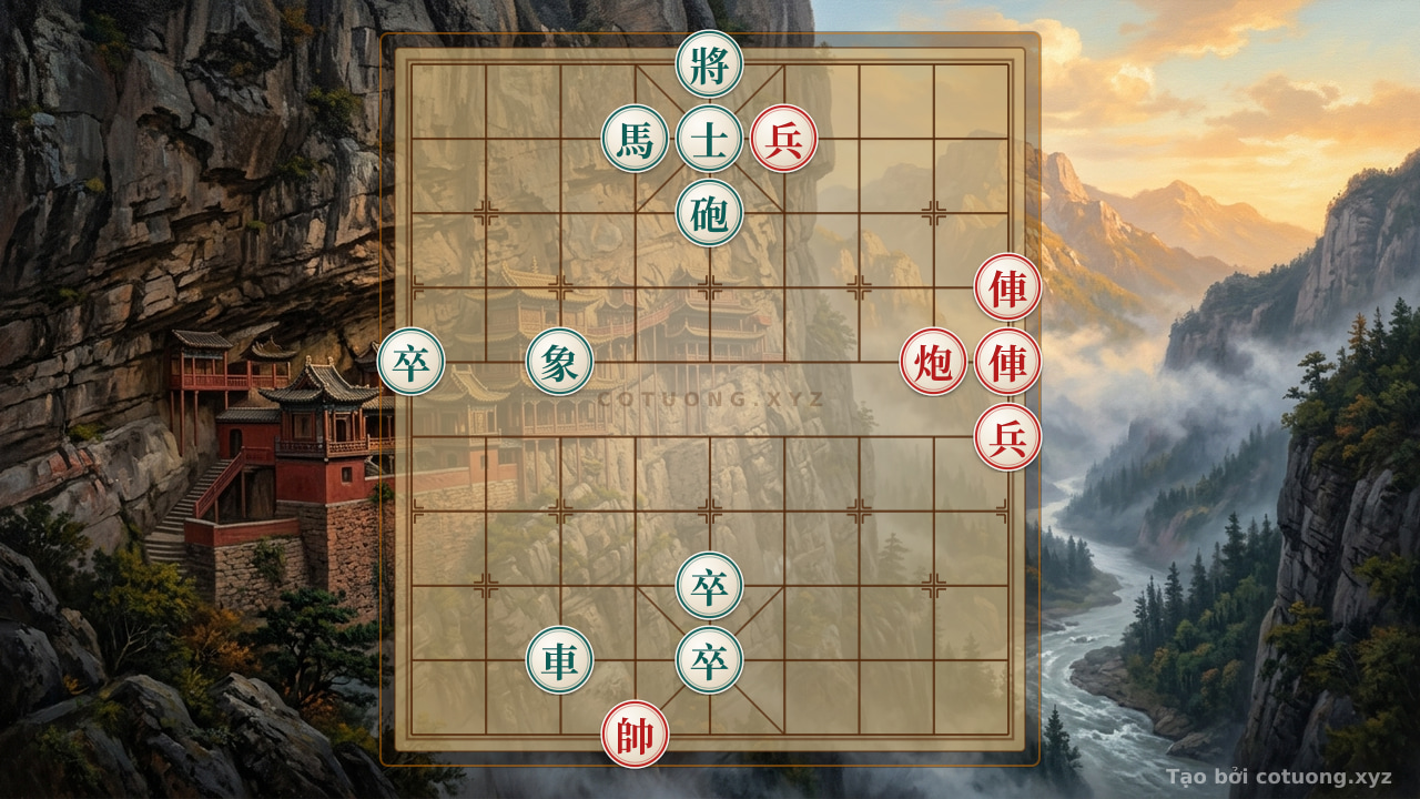 Thế cờ: The Red Force's Penetrating Strategy: Rook's Breakthrough and Cannon's Sudden Surge – Lessons from a Level 5/10 Position — Cờ Tướng Online