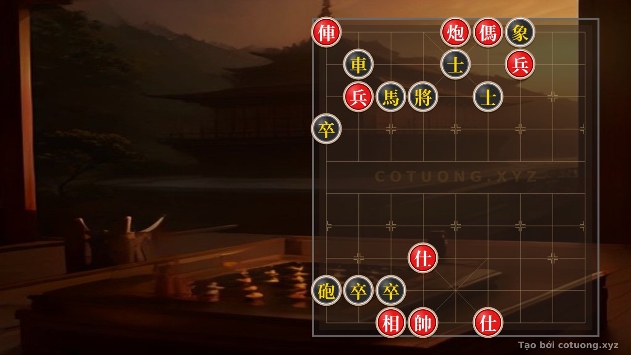 Thế cờ: The Art of a Swift Checkmate: How Red's Rook-Cannon-Horse (2 Pawns) Can Crush Black's Rook-Cannon-Horse (3 Pawns) in an Instant — Cờ Tướng Online