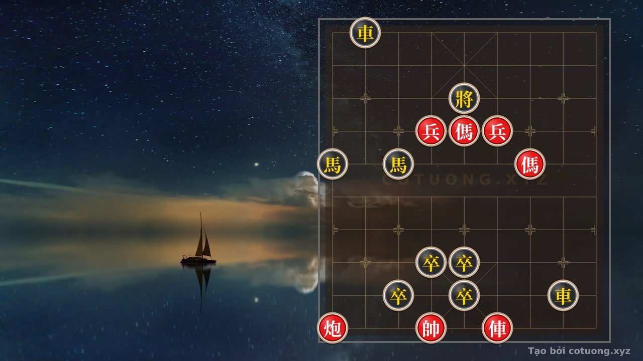 Thế cờ: The Secret of the Reversed Heavenly Grandmaster: The Chess Rook Cannon 2 Horses vs. 2 Rooks 2 Horses 4 Pawns in a Surprising One-Move Victory — Cờ Tướng Online