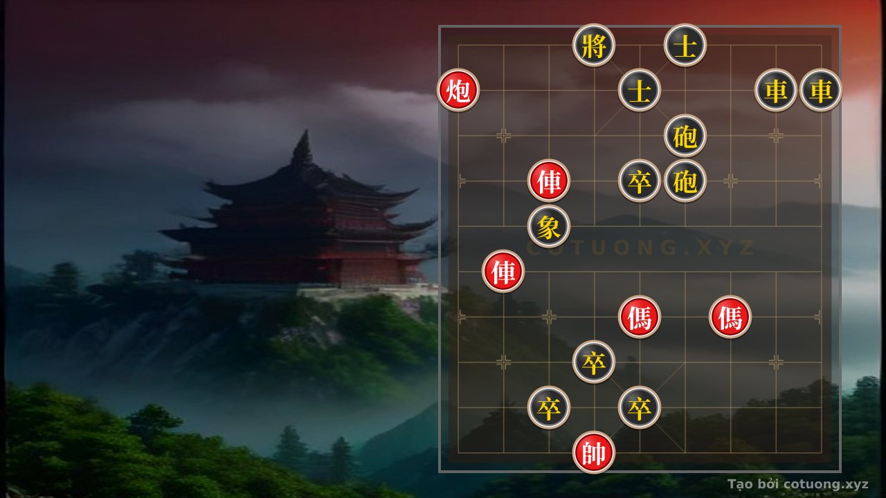 Thế cờ: Classic Tactics: When Red's Rook, Horse, and Cannon Intertwine, Black Makes a Surprising Mistake - Can Red Break Through? — Cờ Tướng Online