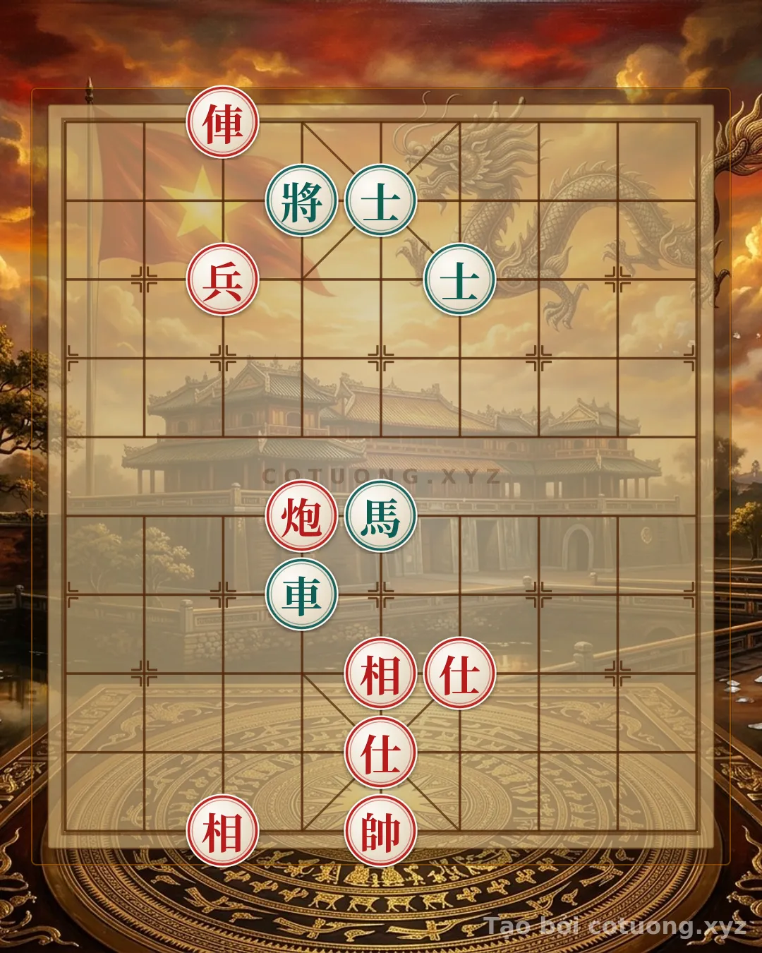 Thế cờ: The Ultimate Pawn Trap: The Xe Pao Chot vs. Xe Ma 2 Si Strategy That Crushes the Black Horse - When the Red General Roars on the Chessboard! — Cờ Tướng Online