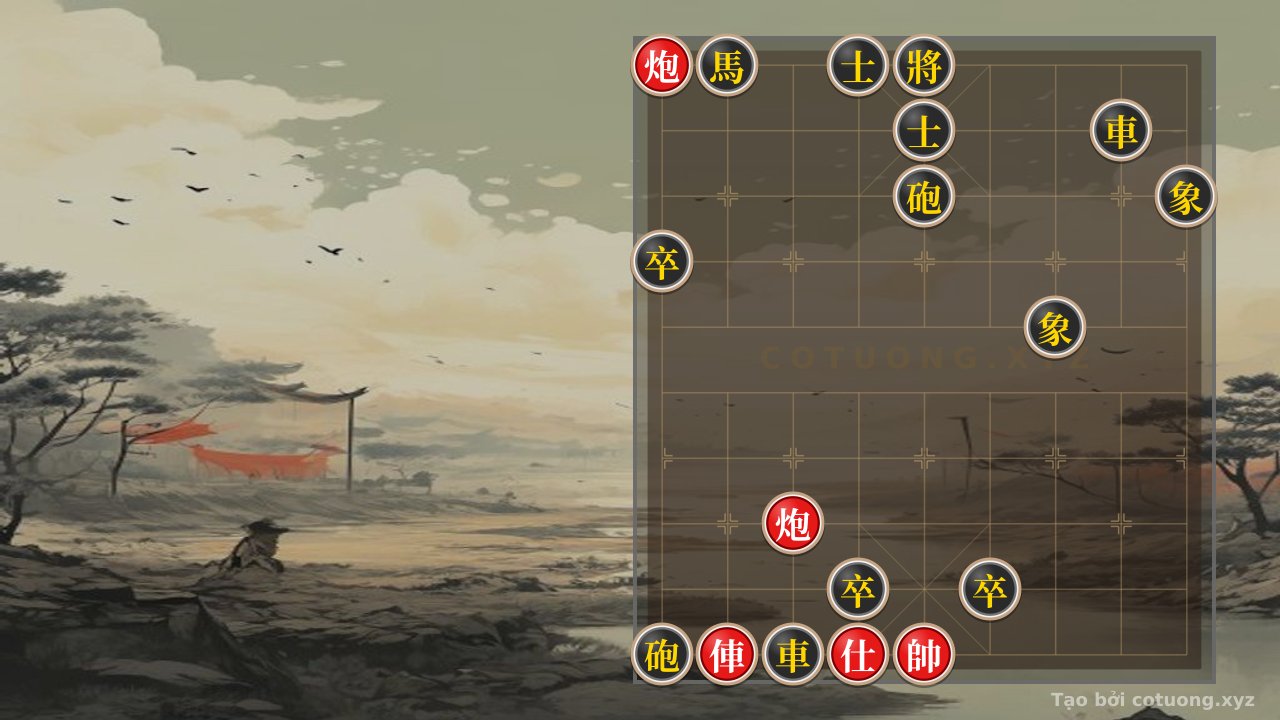 Thế cờ: Mystic General's Chess: Red Chariot 2 Cannons Advisor Defeats Black Horse 3 Soldiers 2 Elephants - Extremely Tactical Strategy Tips — Cờ Tướng Online