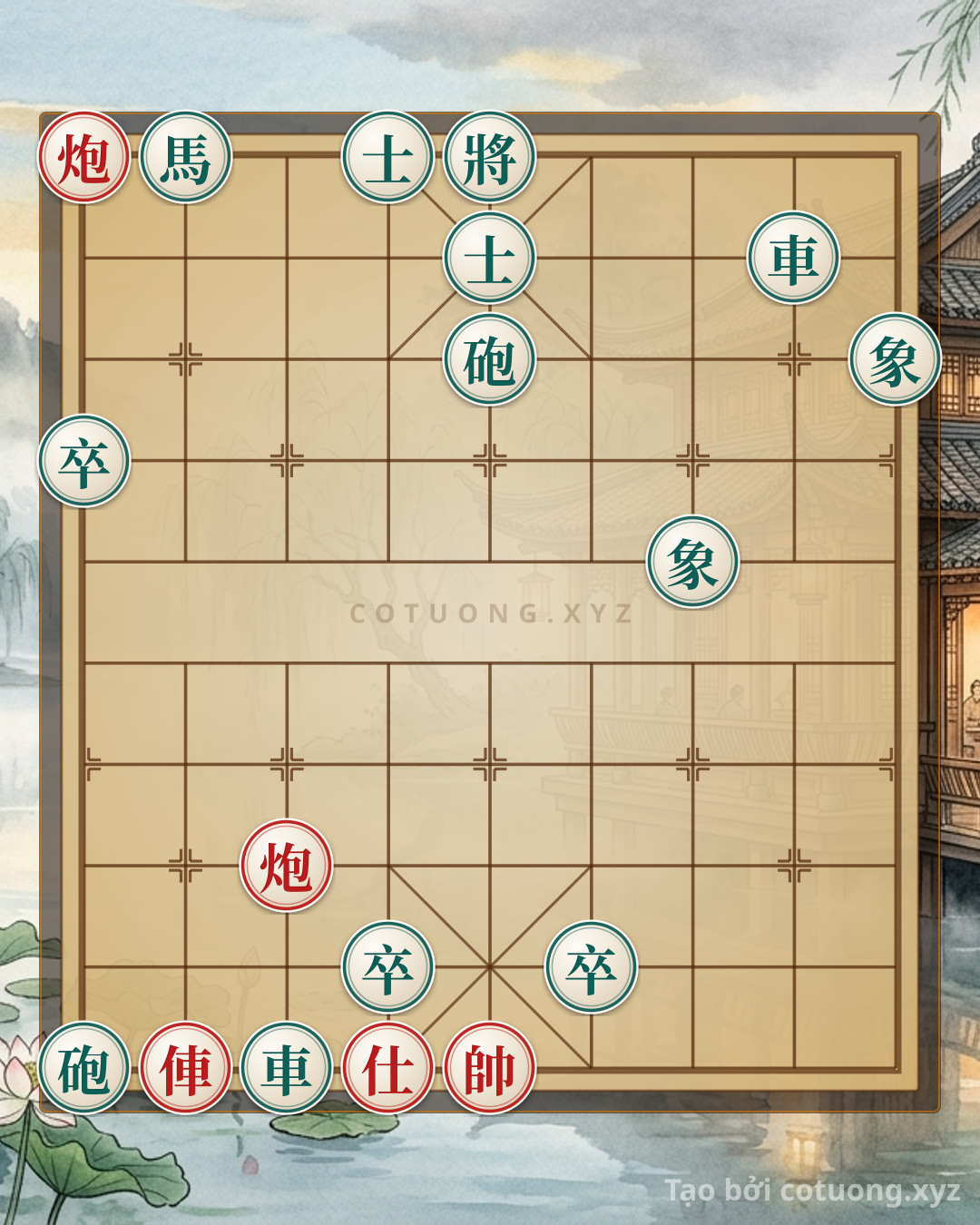 Challenge: Mystic General's Chess: Red Chariot 2 Cannons Advisor Defeats Black Horse 3 Soldiers 2 Elephants - Extremely Tactical Strategy Tips - Can you solve it?