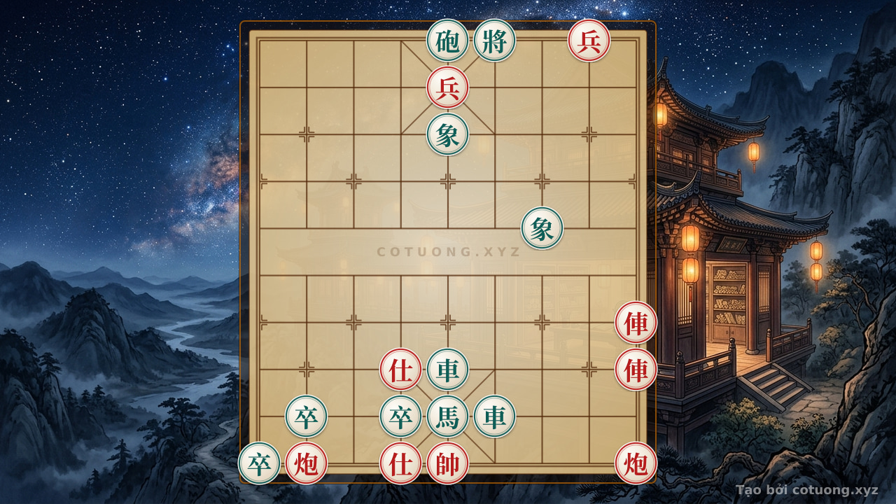 Thế cờ: Xiangqi Super Difficult: Defeat Black in 5 Moves - Red's Crucial Checkmate — Cờ Tướng Online