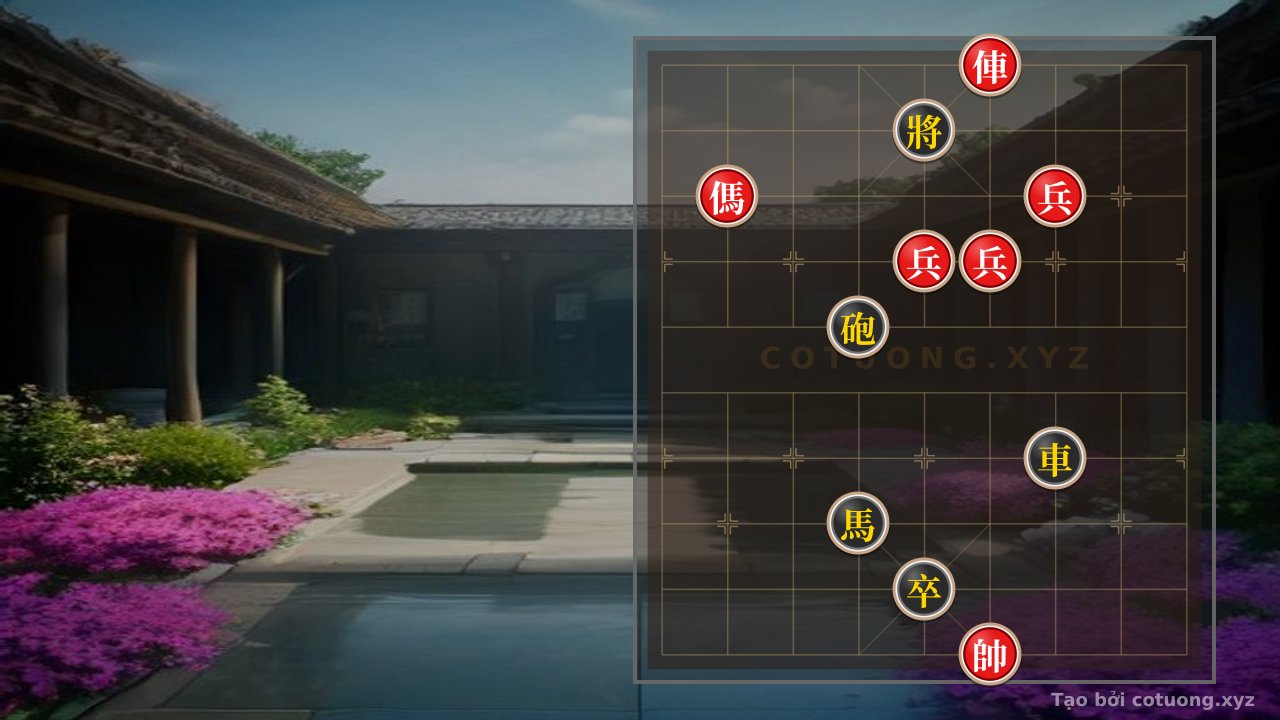 Thế cờ: Xiangqi: Red Chariot Rushes Straight, Black Cannon Waits - Position 8/10 — Cờ Tướng Online