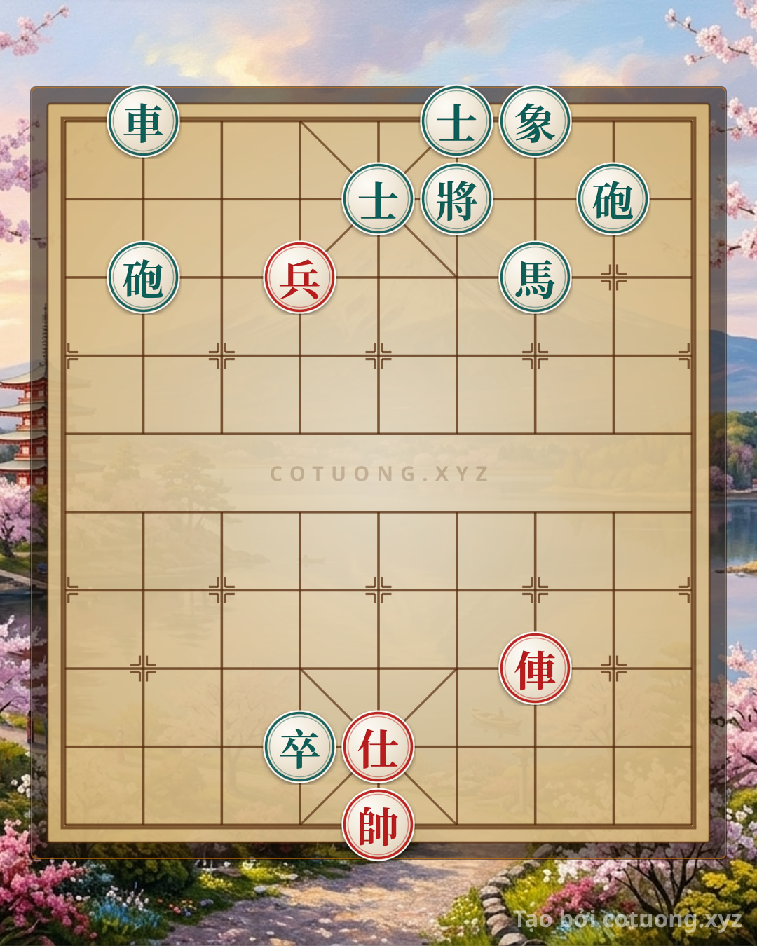 Challenge: Xiangqi Tactics: Rook Pawn Advisor Wins Rook 2Cannons Horse Pawn 2Advisors Elephants - Can you solve it?