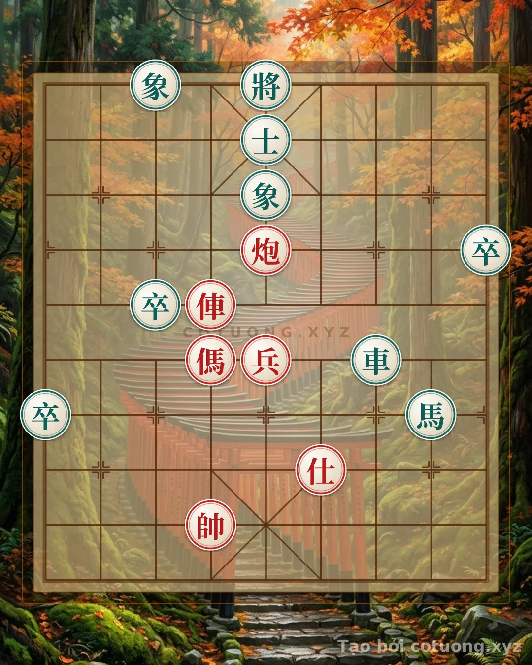 Thử Thách: Cờ tướng: Cách Đen hóa giải đòn công sát của Đỏ trong thế trận song mã giao chân - Bạn có thể giải được?