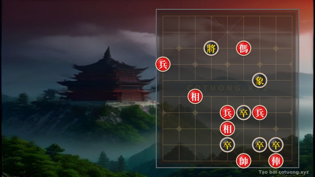 Thế cờ: Xiangqi Puzzle #26f4: When Rook and Horse Face Four Pawns - What Escape Exists for the Red Side in This Suicide Chess Position? — Cờ Tướng Online