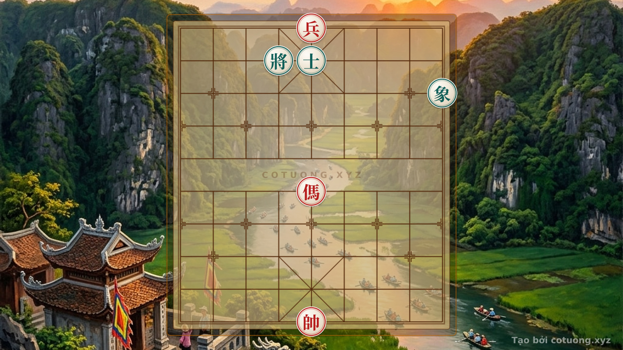 Thế cờ: The 'Red Horse' Trap on File 5: A Bloody 'Bing' Move — Cờ Tướng Online