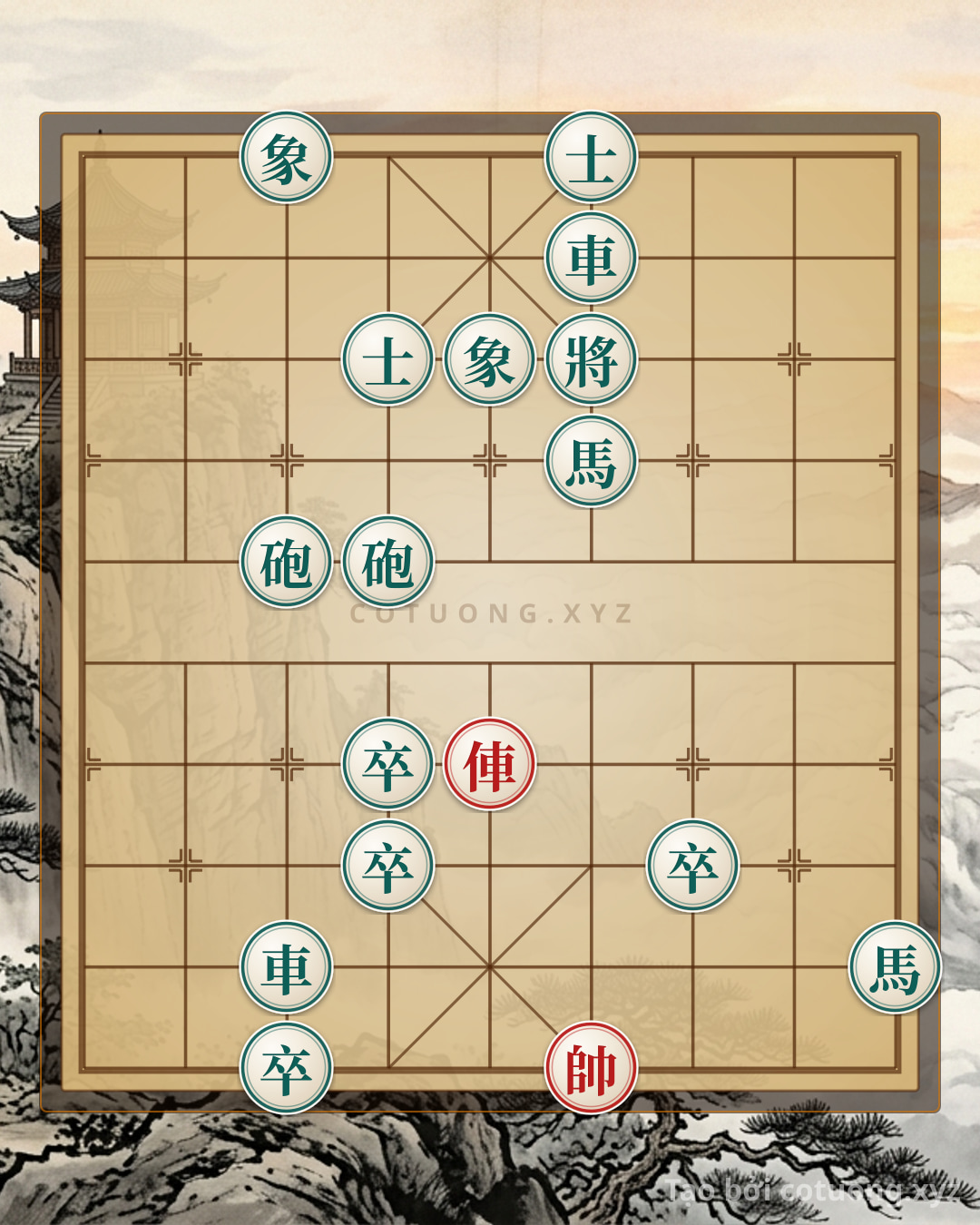 Challenge: Mastering Xiangqi: The Red Chariot's Lone Stand Against the Black Army - When Patience and Decisiveness Decide Victory or Defeat - Can you solve it?