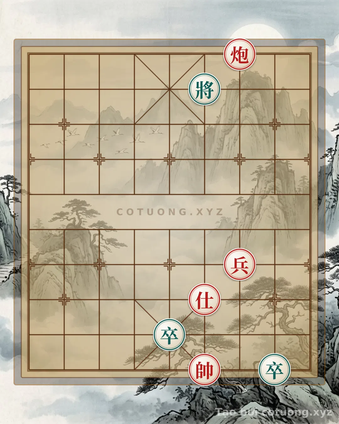 Thế cờ: Xiangqi: Red Cannon Exposed on File 3 Rank 10 - Hidden Tactics in the 'Typhoon Eye' Battle — Cờ Tướng Online