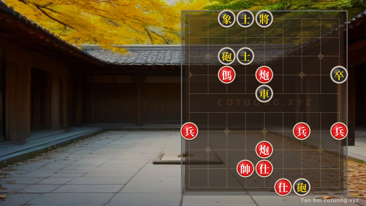 Thế cờ: Black General: Defensive Strategy from the Rear - Black Chariot at 5th File 6th Rank — Cờ Tướng Online
