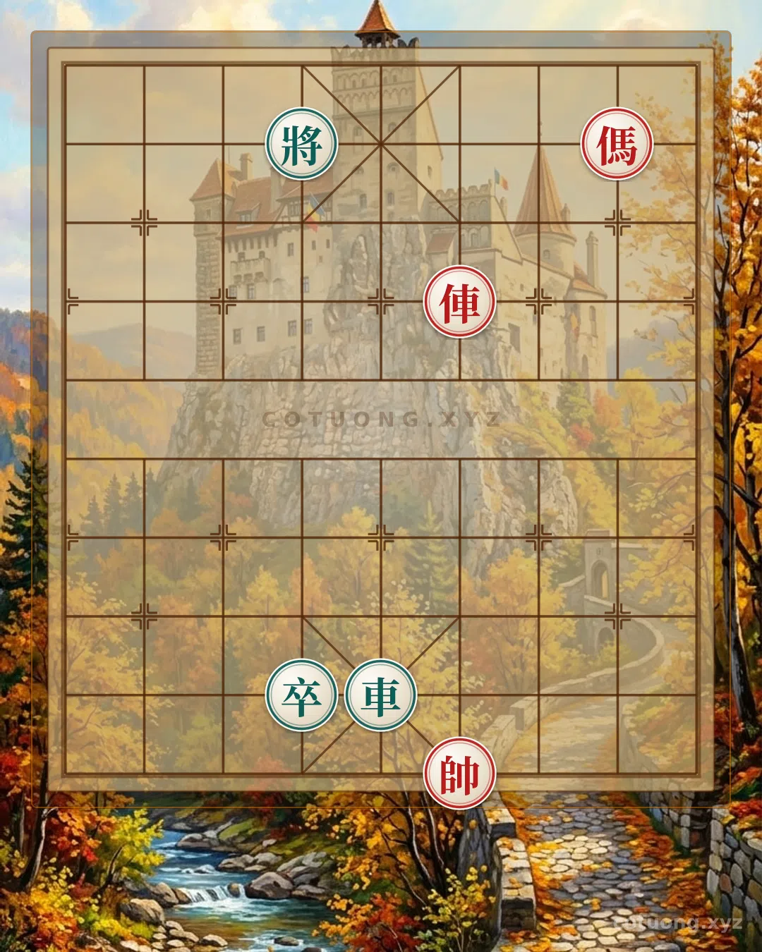 Thế cờ: Black Fortress Strategy: Defense Tips When the King is Exposed at 4th Rank 9 – Black Counter-Red Tactics (Horse Chariot Pressure) — Cờ Tướng Online